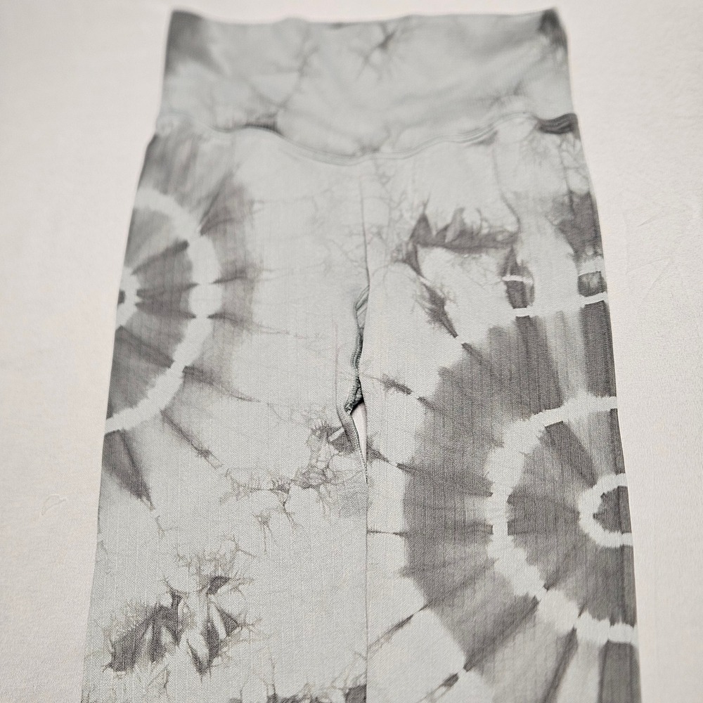 Pink Active Leggings Womens XS Grey Tie Dye Seamless Ribbed‎   High Waisted